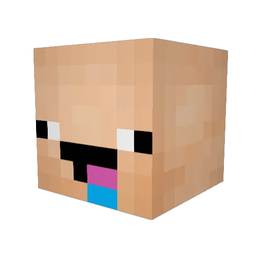 Siphtt Minecraft avatar head, 3D render
