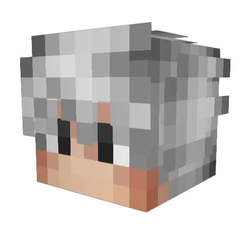 Siphu Minecraft avatar head, 3D render