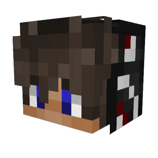 Sipirxn Minecraft avatar head, 3D render