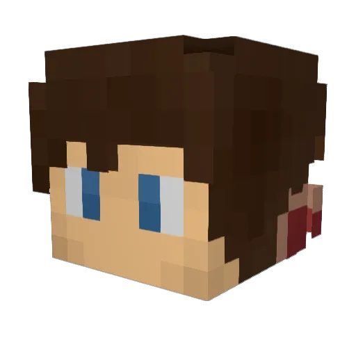 Sippelster Minecraft avatar head, 3D render