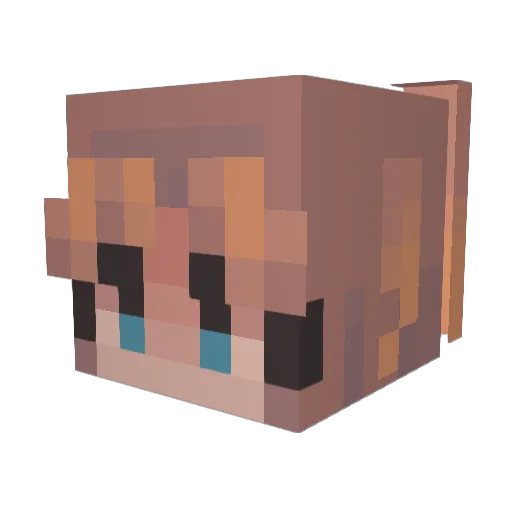 Sippopotamus Minecraft avatar head, 3D render