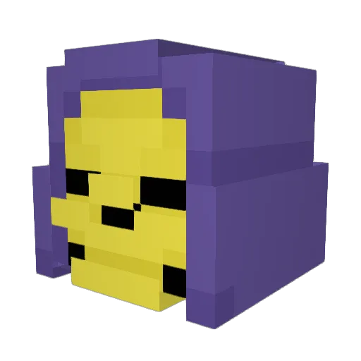 Sipstur Minecraft avatar head, 3D render