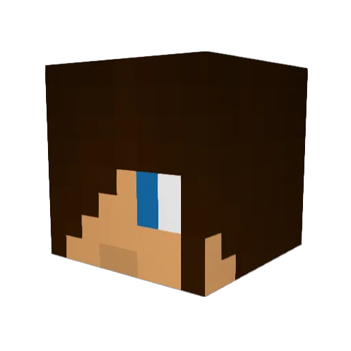 SirAL1 Minecraft avatar head, 3D render