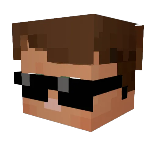 SirAlexMC Minecraft avatar head, 3D render