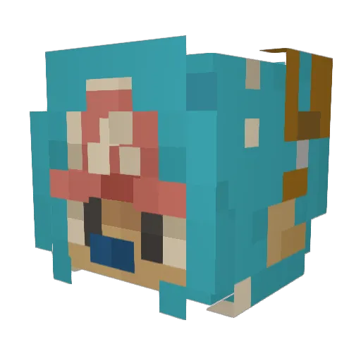 SirArctic Minecraft avatar head, 3D render