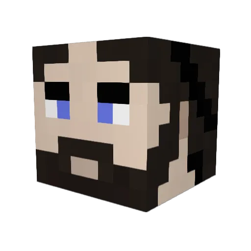 SirAscii Minecraft avatar head, 3D render