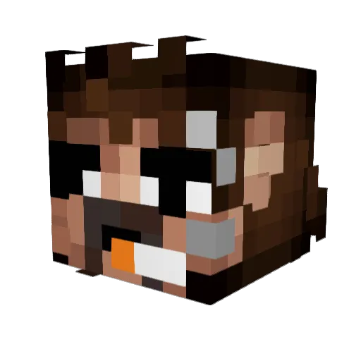 SirAudino Minecraft avatar head, 3D render