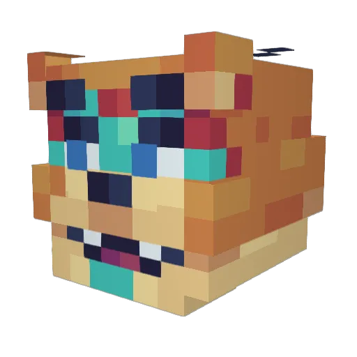 SirBagels Minecraft avatar head, 3D render