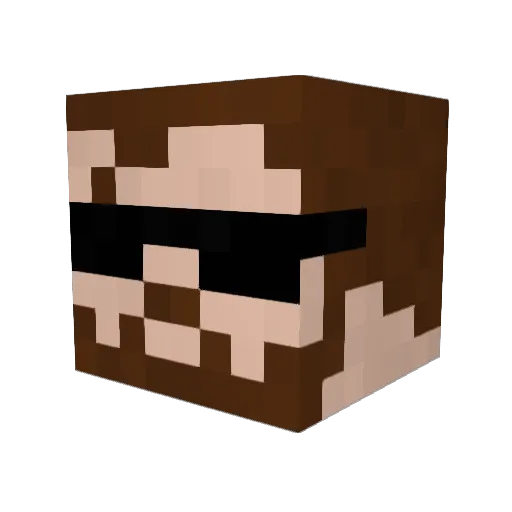 SirBananaMuffin Minecraft avatar head, 3D render