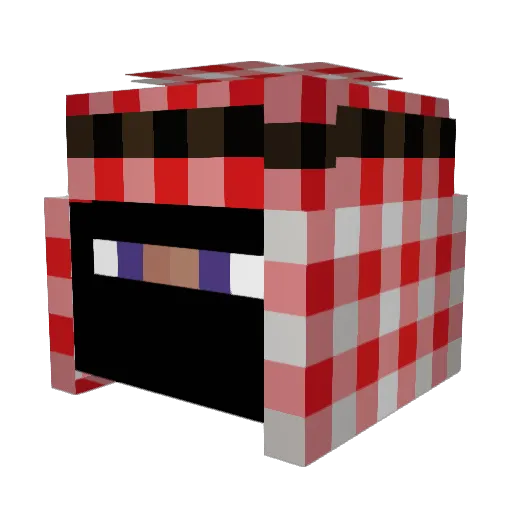 SirBarney10 Minecraft avatar head, 3D render