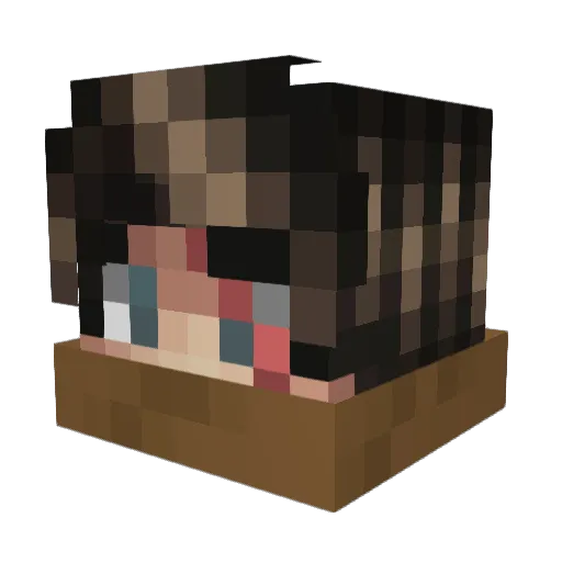 SirBennie Minecraft avatar head, 3D render