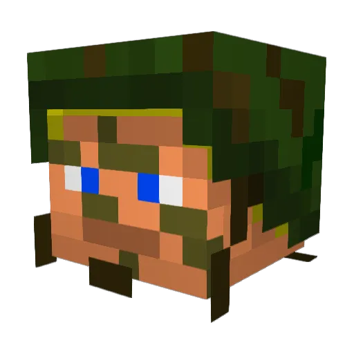 SirBerto Minecraft avatar head, 3D render