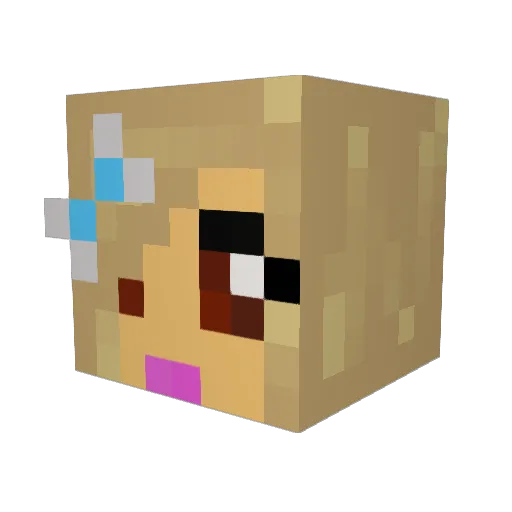 SirBetzelot Minecraft avatar head, 3D render