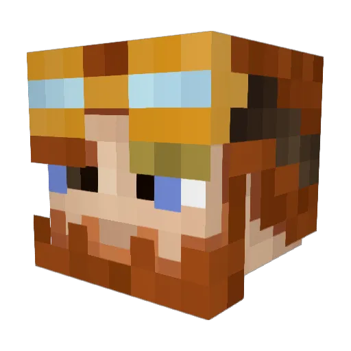 SirBinx Minecraft avatar head, 3D render