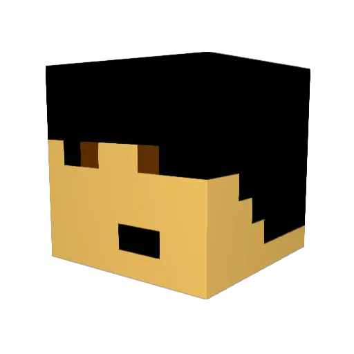 SirBl4ck Minecraft avatar head, 3D render