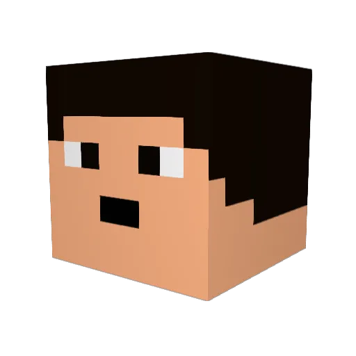 SirBlueYamaha Minecraft avatar head, 3D render