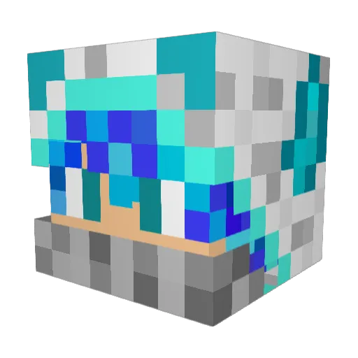 SirBluecat Minecraft avatar head, 3D render