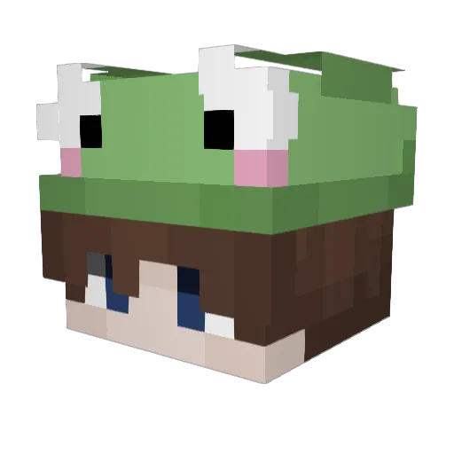 SirBooki Minecraft avatar head, 3D render