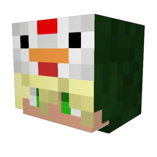 SirBusinessMan Minecraft avatar head, 3D render