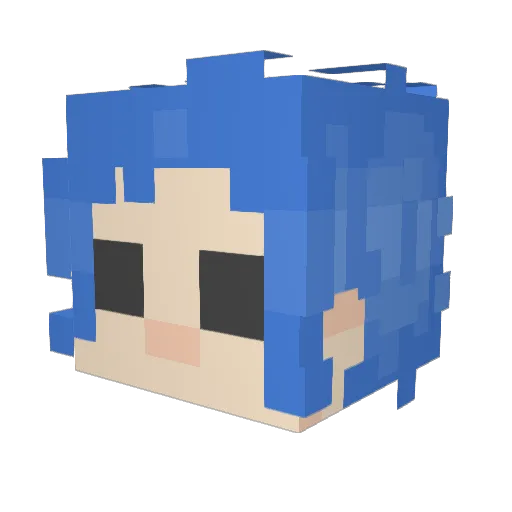 SirButlet Minecraft avatar head, 3D render