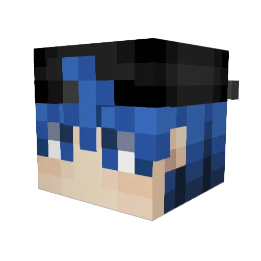 SirC1oud Minecraft avatar head, 3D render