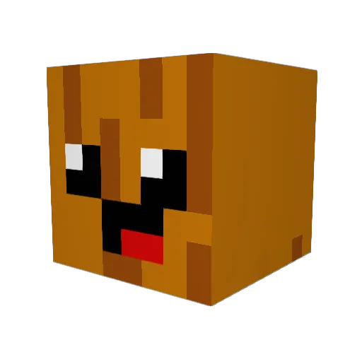SirCacahuete Minecraft avatar head, 3D render