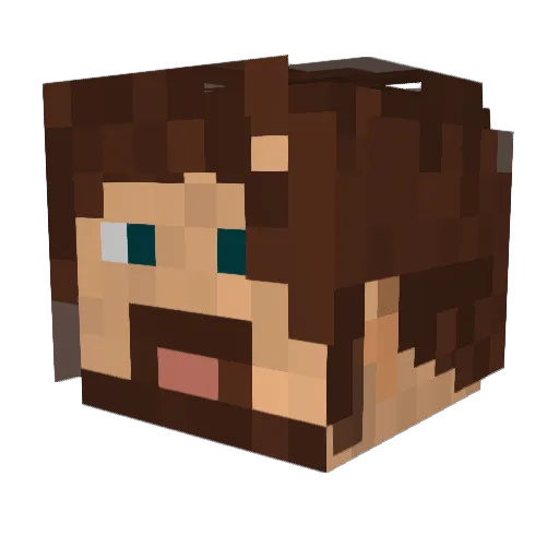 SirCallaghan Minecraft avatar head, 3D render