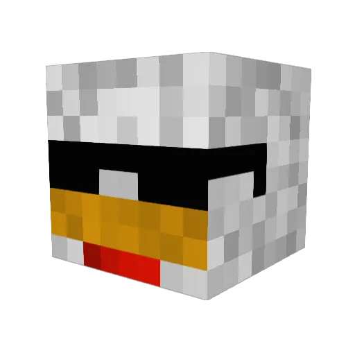 SirCh4os Minecraft avatar head, 3D render
