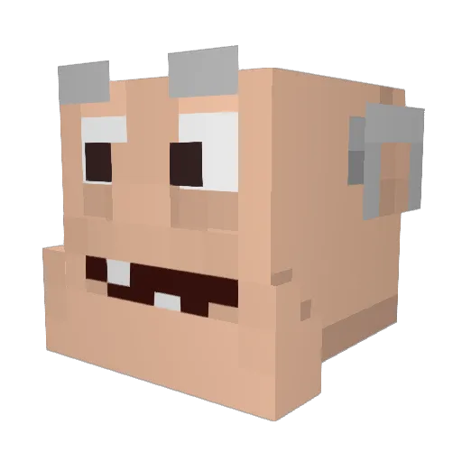 SirCharming Minecraft avatar head, 3D render