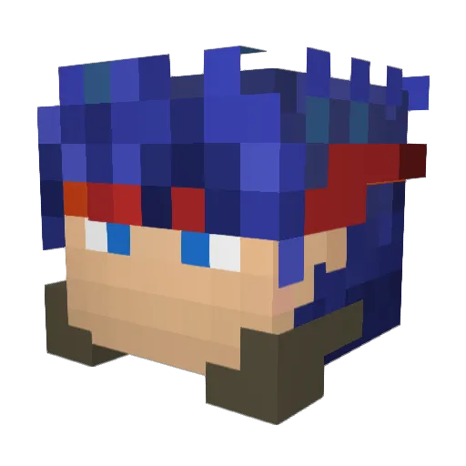 SirCinnamonK Minecraft avatar head, 3D render