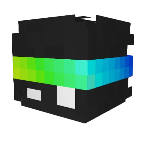 SirColor Minecraft avatar head, 3D render