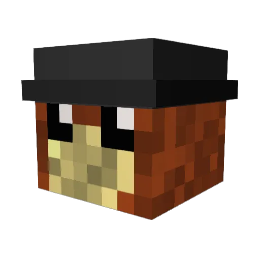SirCrabsin Minecraft avatar head, 3D render