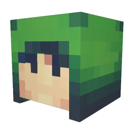 SirCraftyNoodle Minecraft avatar head, 3D render