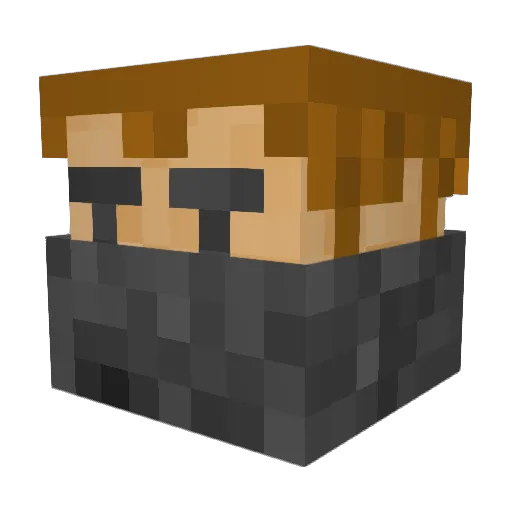 SirCrashtonII Minecraft avatar head, 3D render