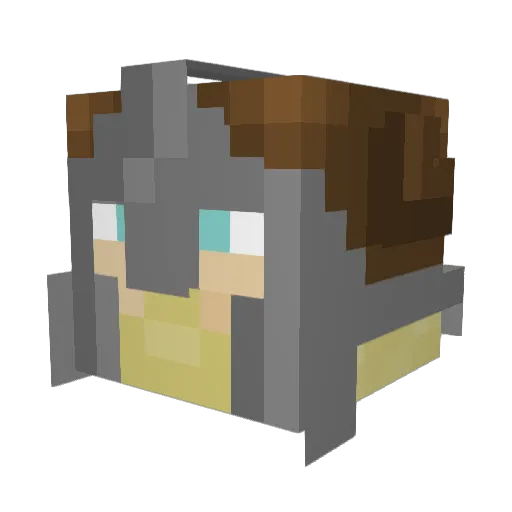 SirCryAlot Minecraft avatar head, 3D render