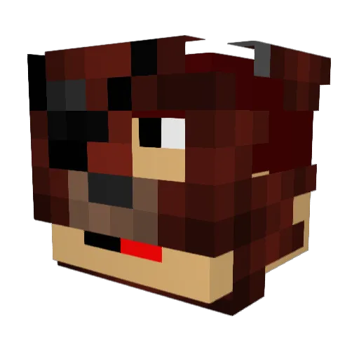 SirD4rkFoxy Minecraft avatar head, 3D render