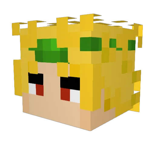 SirDarksan Minecraft avatar head, 3D render