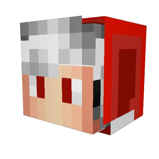 SirDev Minecraft avatar head, 3D render