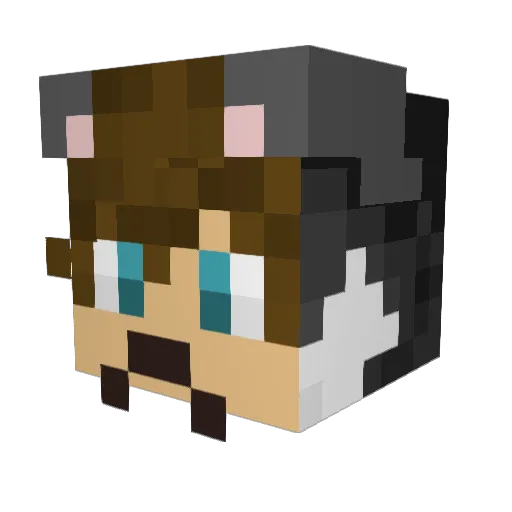 SirDog Minecraft avatar head, 3D render