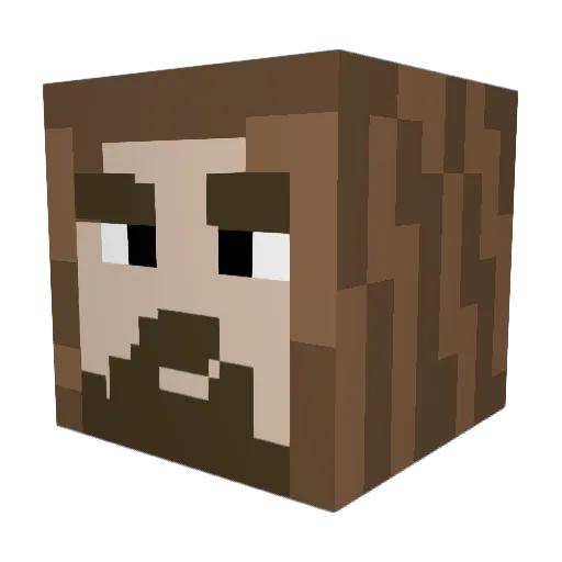 SirDojax Minecraft avatar head, 3D render