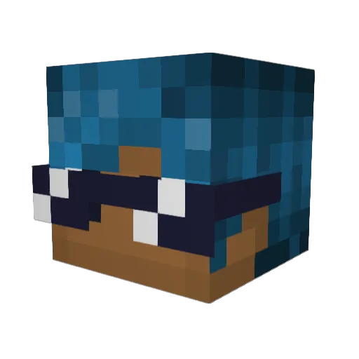 SirDragonMan Minecraft avatar head, 3D render