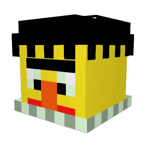 SirEddid Minecraft avatar head, 3D render