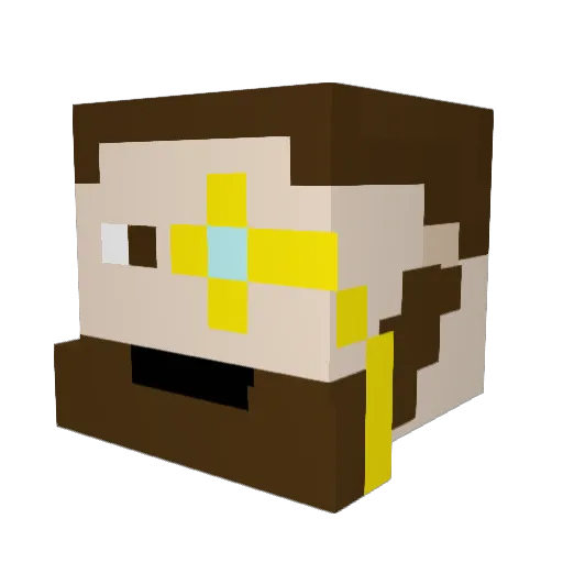 SirFlakka Minecraft avatar head, 3D render