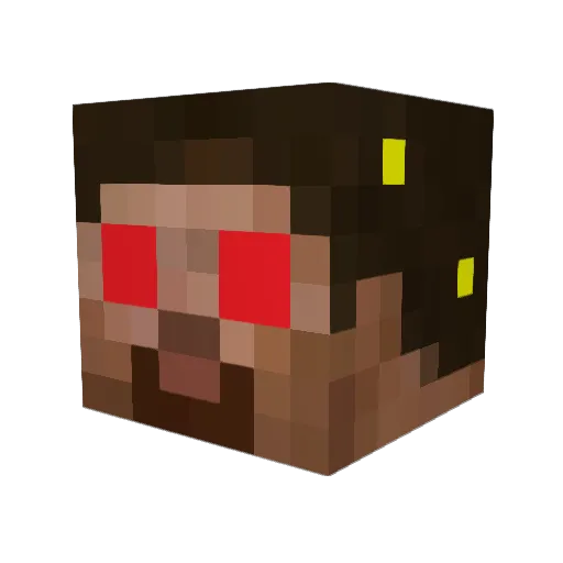 SirFluffys Minecraft avatar head, 3D render