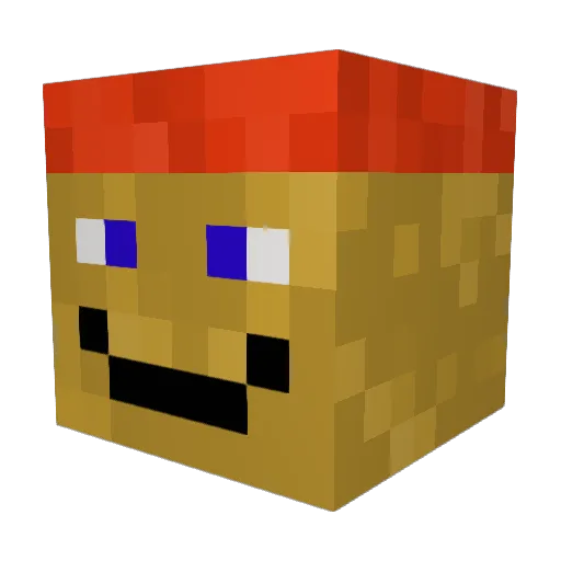 SirFrankus Minecraft avatar head, 3D render