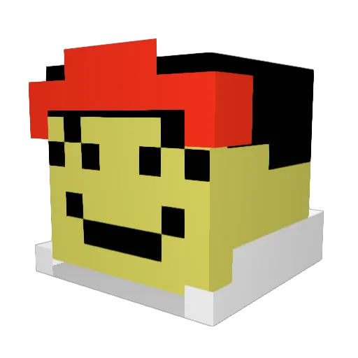 SirFuse Minecraft avatar head, 3D render