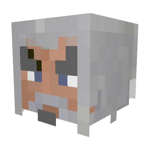 SirGearlock Minecraft avatar head, 3D render