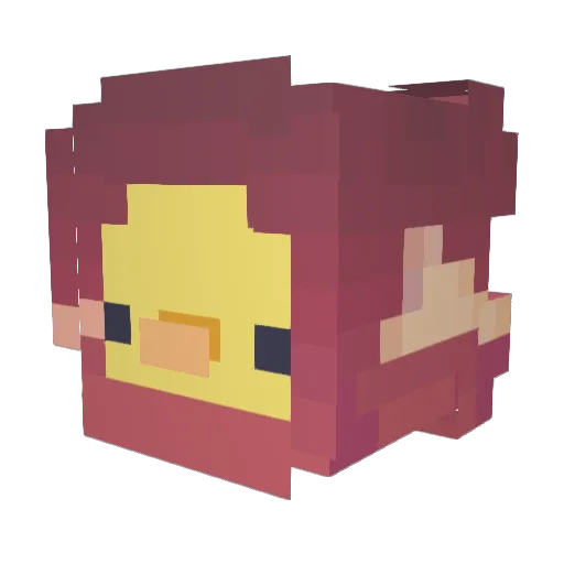 SirHard Minecraft avatar head, 3D render
