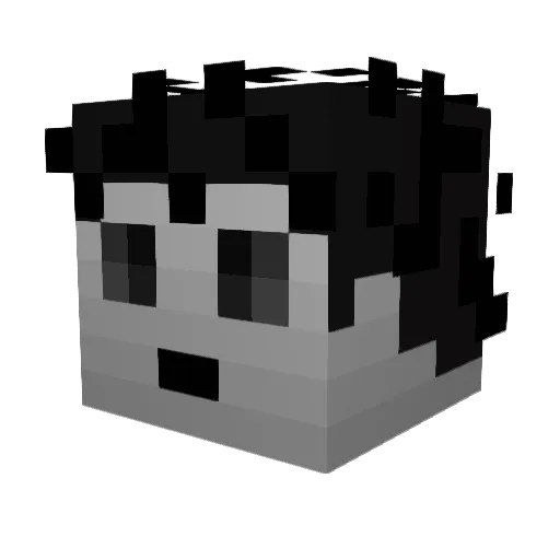 SirHede Minecraft avatar head, 3D render