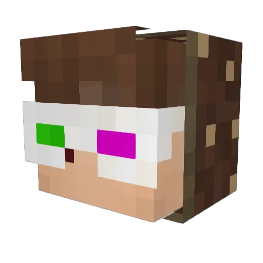 SirJu Minecraft avatar head, 3D render
